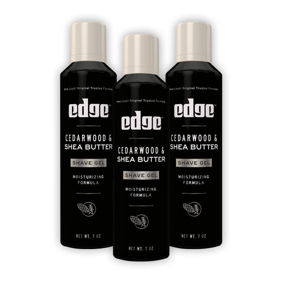 Gel de afeitar Edge con manteca de cedro y karité, 200 ml, para hombre (paquete de 3)