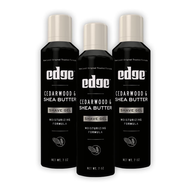 Gel de afeitar Edge con manteca de cedro y karité, 200 ml, para hombre (paquete de 3)
