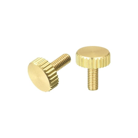 

Uxcell Knurled Thumb Screws M3x8mm Flat Brass Bolts Grip Knobs Fasteners 2Pack