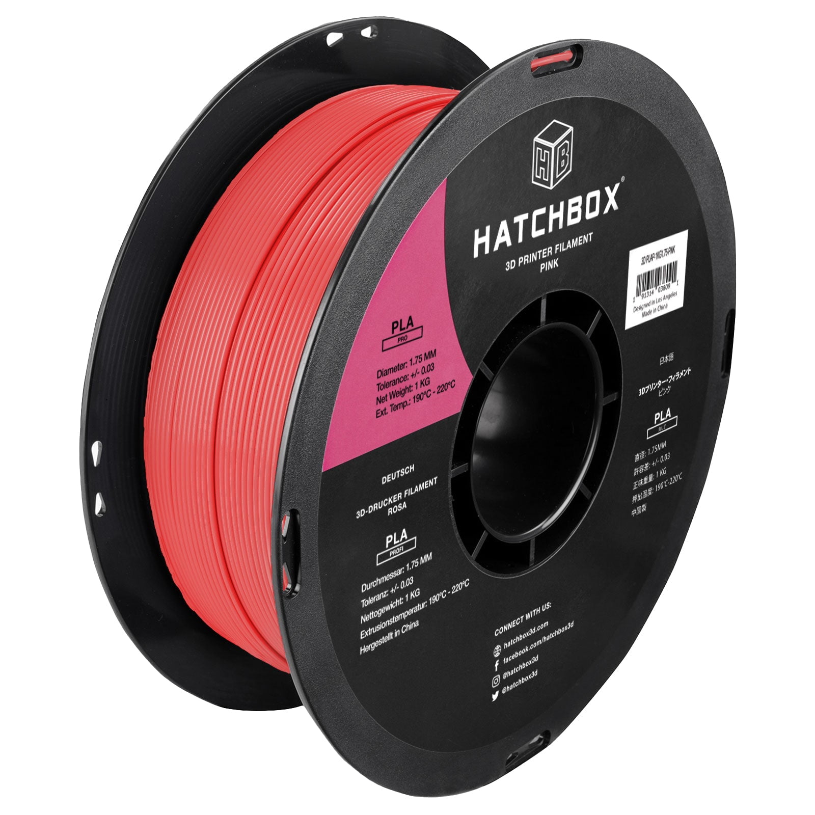 HATCHBOX PLA PRO+ 3D Printer Filament, Dimensional Accuracy +/ 0.03 mm