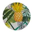 thumbnail image 2 of JEUXUS  Pineapple Round Tablecloth Tropical Ripe Juice Fruits Elastic Edged Polyester Fitted Table Cover Water Proof Table Cloth, Easy to Clean Fits for Table Yellow, 2 of 7