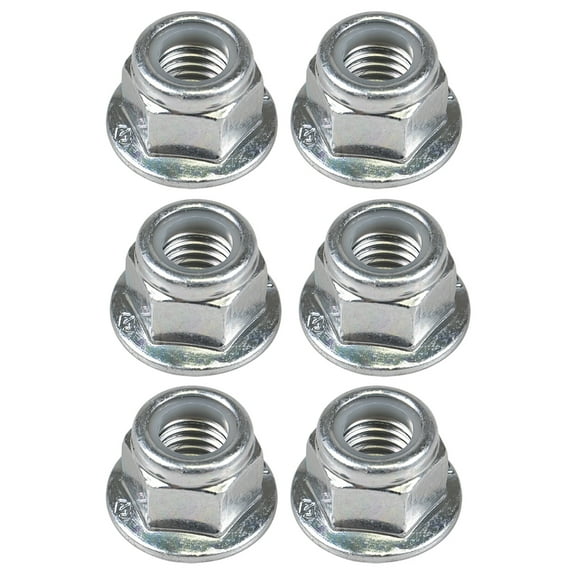 John Deere 14M7400 10mm Lock Nut D100 E100 G100 L100 LA100 X100 Z100 6 Pack