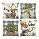 thumbnail image 1 of Fundas de almohada decorativas para vacaciones de invierno, lavables a máquina, material de lino de estilo rústico elegante con cremallera oculta para una fácil limpieza y mantenimiento (juego de 4), 1 of 5