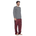 thumbnail image 2 of Ashford & Brooks Men's Jersey Knit Long-Sleeve Top and Mink Fleece Bottom Pajama Set, 2 of 4