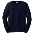 thumbnail image 5 of Gildan Ultra Cotton Men’s Long Sleeve T-Shirt, Durable, Crewneck Classic Fit Tee, Navy, M, 5 of 5