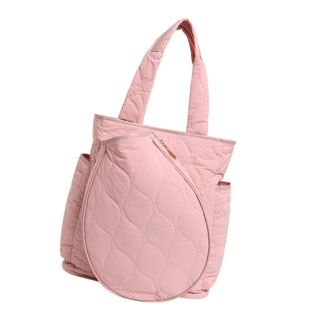 Mochila de pickleball de bolsas de tenis portátil, organizador de viaje de viaje de viaje bolsillo bolsillo de transporte mochila de paletas de tenis rosa