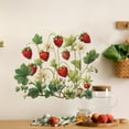 thumbnail image 6 of Strawberry Plants Wall Stickers Kitchen Dining Room Decor Removable Decals Vinyl Peel and Stick 14.5x17.3inch, 6 of 6
