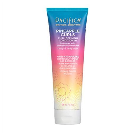 Pacifica Beauty, Pineapple Curls Defining Natural Conditioner, For Curly, Coily and Textured Hair Types, Pineapple Scent, Sulfate Free and Silicone Free, 100% Vegan and Cruelty Fre
