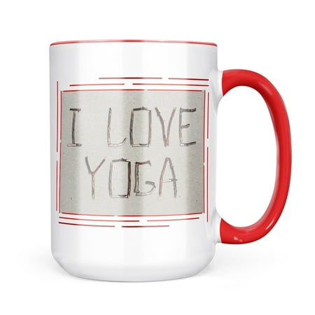 

Neonblond I Love Yoga Nature Wood Tree Mug gift for Coffee Tea lovers