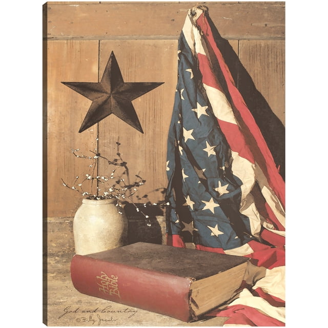 Cuadro Decorativo - Dios y patria Jr Impresión en canvas, estrechado.