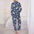 thumbnail image 6 of Goofa Forest Elk Printed Women’s 2 Piece Pajama Set Super,Pajamas Women's Long Sleeve Sleepwear Soft Button Down Loungewear Pjs Lounge Set Nightwear-Small, 6 of 9