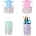 thumbnail image 2 of 4pcs 4 style Plastic Pen Holder Stands Cute Foam Pencil Cup Multi-Purpose Desk Organizer Makeup Brush Holder Round & Sqaure Mixed color 69x109mm Inner Diameter: 44~46mm 1pc/style, 2 of 6