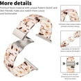 thumbnail image 2 of Tianle Resin Band Compatible with Apple Watch Bands 44mm 42mm 45mm, Light and Stylish Replacement Bracelet with Starlight Buckle for iWatch Bands Ultra Series 9/8/7/6/5/4/3/2/1/SE Nougat White, 2 of 7