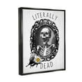 thumbnail image 3 of Stupell Industries Literally Dead Skeleton Spilled Coffee Ornate Design Graphic Art Jet Black Floating Framed Canvas Print Wall Art, Design by Daphne Polselli, 3 of 5