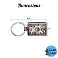thumbnail image 3 of Cute Dachshund Dog Faces Hearts Metal Rectangle Keychain, 3 of 7