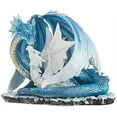 thumbnail image 4 of Blue Dragon with White Baby Dragon Medieval Fantasy Figurine Decoration New, 4 of 6