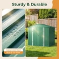 thumbnail image 5 of Storage Shed, Lofka 8x6 FT All-Weather Metal Shed with Lockable Doors, Waterproof & Rust-Resistant for Outdoors, Green, 5 of 8