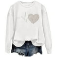 thumbnail image 5 of XIAONU Womens Sweatshirts Retro Heart-Print Round-Neck Pullover Sweatshirt Baggy Peasure Trendy Long Sleeve Hoodless Sweatshirt, 5 of 5