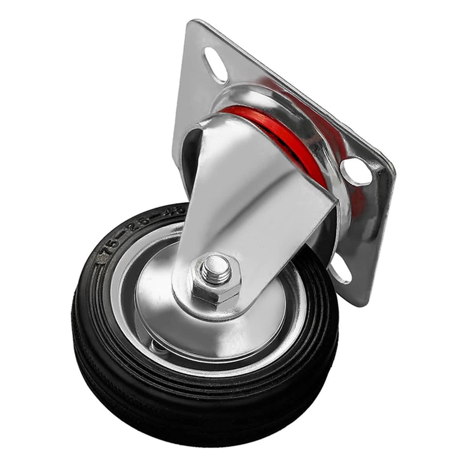 12 Pack 3 Inch Caster Wheels Swivel Plate Polyurethane Wheels, Heavy Duty Wheels, Top Plate Caster Rubber Swivel Casters Wheel Set 3", Heavy Duty Industrial Casters (No Brakes)