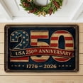 thumbnail image 5 of USA 250th Anniversary Doormat, Patriotic Vintage Front Door Mat with Red White Blue Design, Non-Slip Dirt Trapper for Entryway, 5 of 6