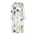 thumbnail image 4 of Otoño e invierno de mujer casual cuello redondo manga larga plegable sólido con vestidos de bolsillo Fridja yut2272, 4 of 5