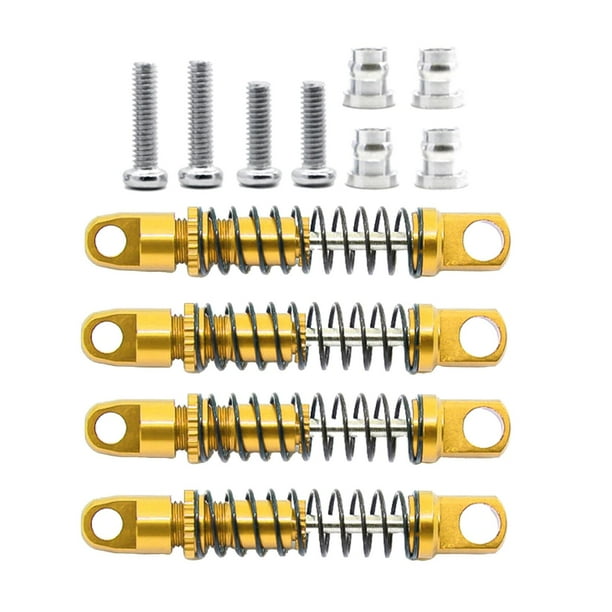 4 amortiguadores para coche RC XMYKC01CM a escala 1/16, piezas modificadas dorado
