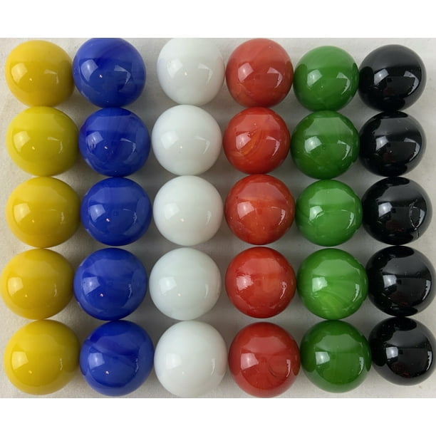 30 Solid Color Replacement Glass Marbles Aggravation, Dirty Marbles