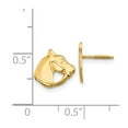 thumbnail image 3 of Real 14kt Yellow Gold Madi K Horse Head Earrings; for Adults and Teens; for Women and Men, 3 of 3