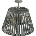 thumbnail image 3 of Meyda 142776 31 in. Peach Basket Pendant, Weathered Wicker Black Hardware, 3 of 7