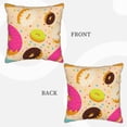 thumbnail image 3 of Kll Donuts Decorative Throw Pillow Covers Velvet Soft For Couch Sofa Bedroom Living Room Outdoor -16"X16", 3 of 8