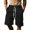Black, variant on Athletic Shorts Men Solid Color Drawstring Casual Loose Fit Outdoor Work Elastic Waist Sweat Shorts Men With Pockets