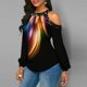 thumbnail image 4 of Super_ Camiseta Talla Grande Para Mujer Con Estampado De Arco Iris Blusa Polloverpangjing, 4 of 4