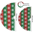 thumbnail image 4 of FMSHPON Christmas Snowflakes Geen Red Snow Xmas Christmas Tree Skirt Stand Mat for Holiday Party Decoration Indoor Outdoor 36 inches, 4 of 6