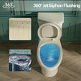 thumbnail image 2 of 21 Inch Extra Tall Toilet for Seniors, Elongated High Toilet, Comfort Bowl Height Toilet, Seat Height 22 Inch, Two-Piece Single Flush 1.28 GPF, 12” Rough In, Bone Color, for Bathroom, 2 of 9