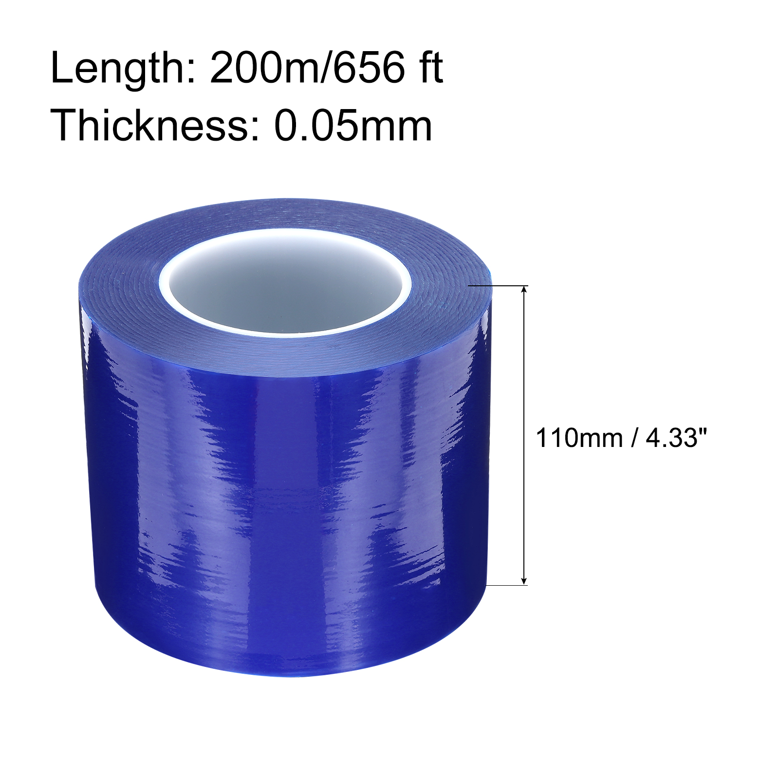 Unique Bargains PE Protective Film for Aluminum Doors and Surfaces Protection Blue 4.33" x 656Ft