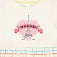thumbnail image 4 of Inktastic Paris Oo-la-la with Eiffel Tower and Flowers in Pink Heart Girls Baby Dress, 4 of 5