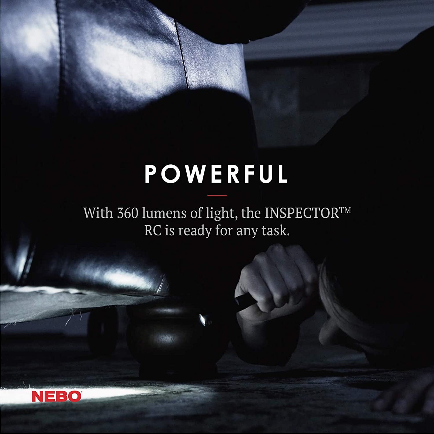 NEBO Rechargeable Pen Light Flashlight 360-Lumens Inspector Flashlights Features Flex Power, Meaning it can be Operated by The Included Rechargeable Battery or by 2X AAA Batteries