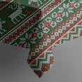 thumbnail image 5 of Red and Green Christmas Reindeer Pattern Square Tablecloth,Waterproof Square Table Cover,Wipeable Spillproof Washable Table Cover for Home Kitchen Party Decor 60"x60"(152x152cm), 5 of 6
