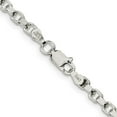 thumbnail image 3 of 925 Sterling Silver 3.5mm Diamond-Cut Rolo Chain Bracelet for Women 8", 3 of 6