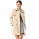 thumbnail image 1 of Chaqueta de gabardina de gamuza Sintética Allegra K Doble Botonadura con Solapa con Muesca Albaricoque S, 1 of 6