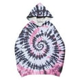 thumbnail image 5 of Sriper Women's Crewneck Sweatshirts, Lightweight Tie-Dye Hoodie with Fleece Liner, Casual Gym Wear, Tunic Pullover Tops, Fall Winter Clothes, Trendy Oversized Fit, Soft & Cozy Fabric Pink 2X, 5 of 5
