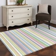thumbnail image 3 of 3'x5' Area Rugs, Colorful Striped Indoor Outdoor Area Rug for Living Room Bedroom, Farmhouse Rainbow Color Stripes Washable Bathroom Rugs Kitchen Floor Carpet Mats Home Decor Aesthetic, 3 of 8