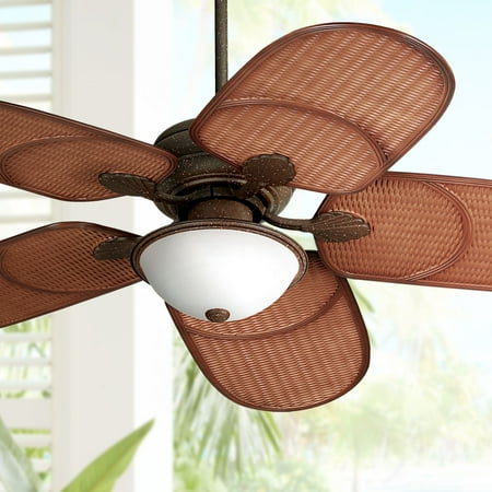 52 Casa Vieja Tropical Outdoor Ceiling Fan With Light Rust Dark Departments