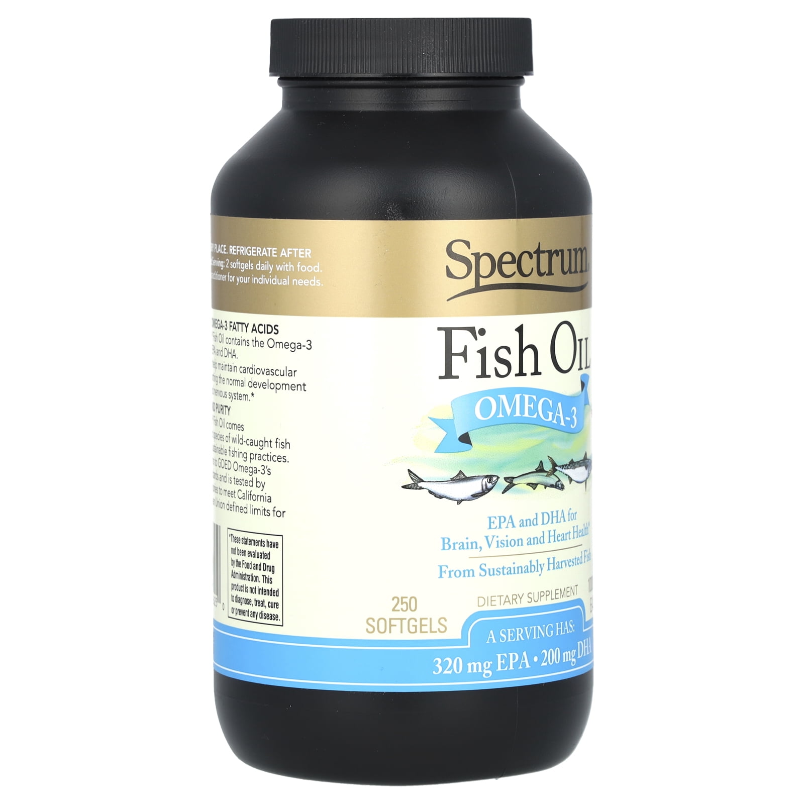 Spectrum Essentials Fish Oil Omega-3 - 1000mg - 250 Softgels