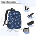 thumbnail image 4 of Goofa Cartoon Sharks2 Pattern Lightweight Student Backpack for School, Water-Resistant, Adjustable Straps, Fits 15" Laptop, Multiple Pockets for Books, Accessories, 4 of 4