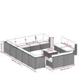 thumbnail image 5 of vidaXL 13 Piece Garden Lounge Set with Cushions Black Poly Rattan, 5 of 11
