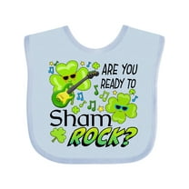 Inktastic Are You Ready to ShamROCK?- Fun St. Patrick's Day Boys or Girls Baby Bib