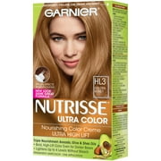 Garnier Nutrisse Ultra Color Nourishing Bold Permanent Hair Color Creme, HL3 Golden Honey