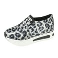 thumbnail image 6 of Leopard Platform Shoes for Women Trendy Casual Chunky Slip on Walking Loafers Height Increasing Work Sneakers, 6 of 7