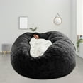 thumbnail image 4 of FYHALE 5FT Bean Bag Chair, Giant Beanbag Chairs for Adults, Lazy Sofa Bean Bag Soft Fluffy Velet Cover for Living Room Bedroom, 4 of 6